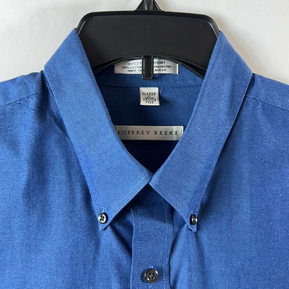 Geoffrey Beene XL Blue Dress Shirt - Picture 3 of 11